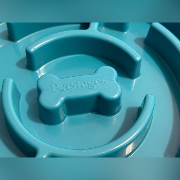 Petstages Slow Fun Feed Dog Bowl, Dishwasher Safe and BPA Free, Turquoise - Picture 2 of 5